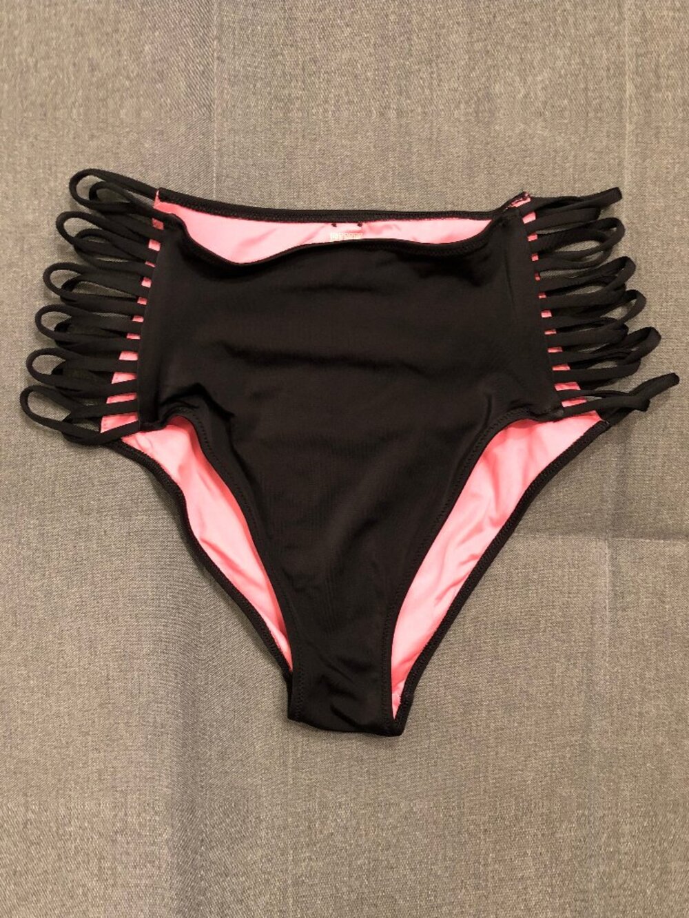 PINK Women's High Rise Bikini Black Bottom - Size M - 170/72A